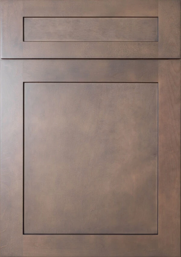 Natural oak shaker cabinet door with visible wood grain