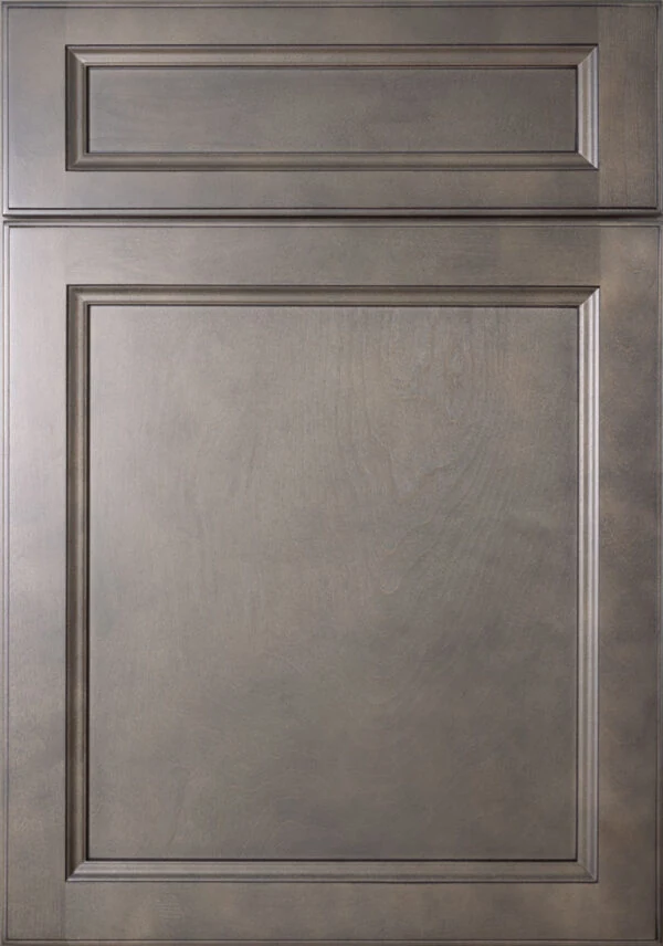 Grey woodgrain shaker cabinet door sample